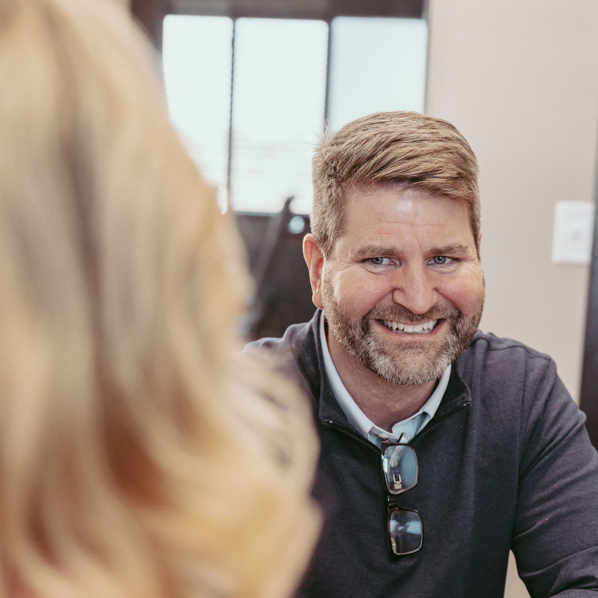 Smiling employee