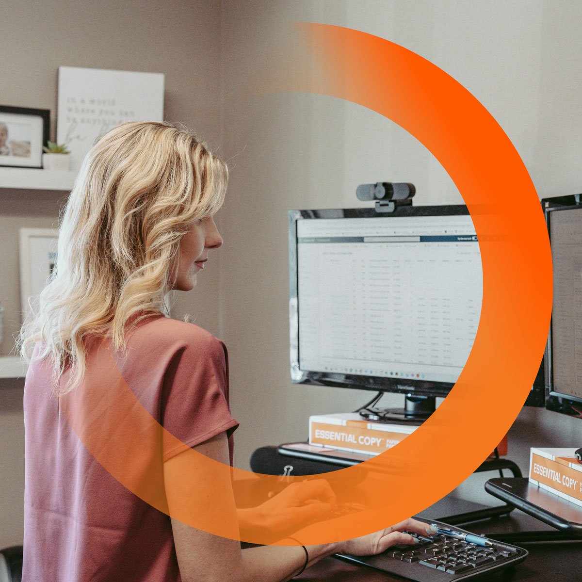 Employee working at computer