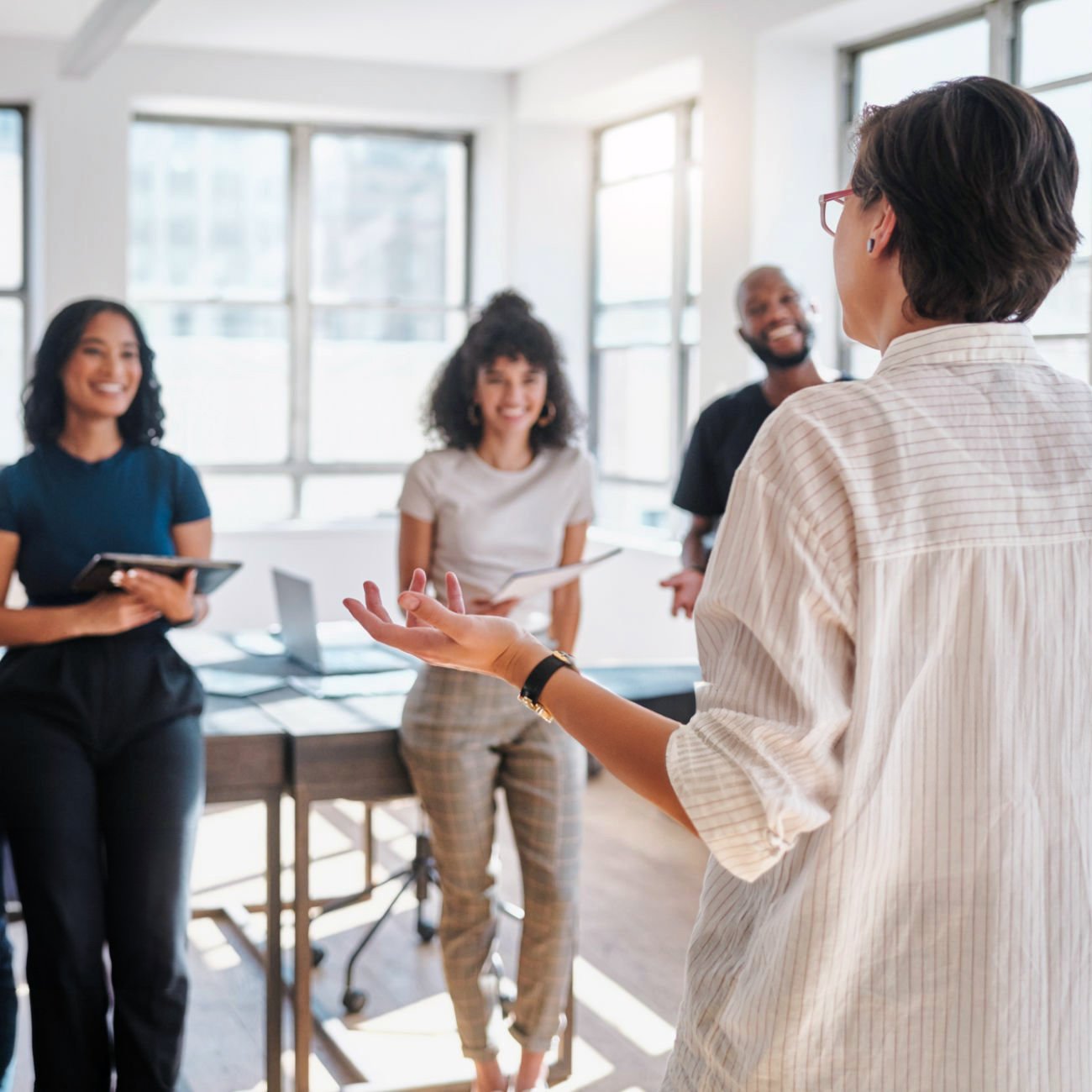 Business Leader With Team Discussion